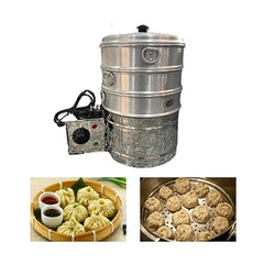 Electric Momo Steamer Machine - 3 Pot, 1500 Watt GLB