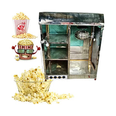 Commercial Electric Popcorn Machine with 3 Storage, 4.5Kg/hr Glazebharat